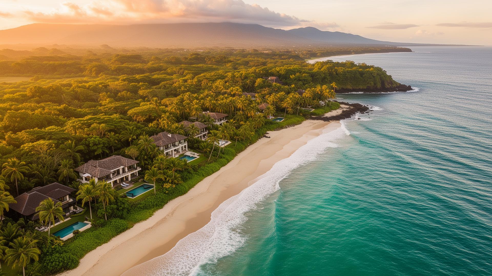 Costa Rica Pacific Coast aerial view